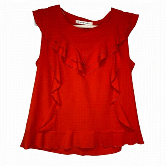 Bianca Nygard Tops - bianca Nygard Red Ruffled Top